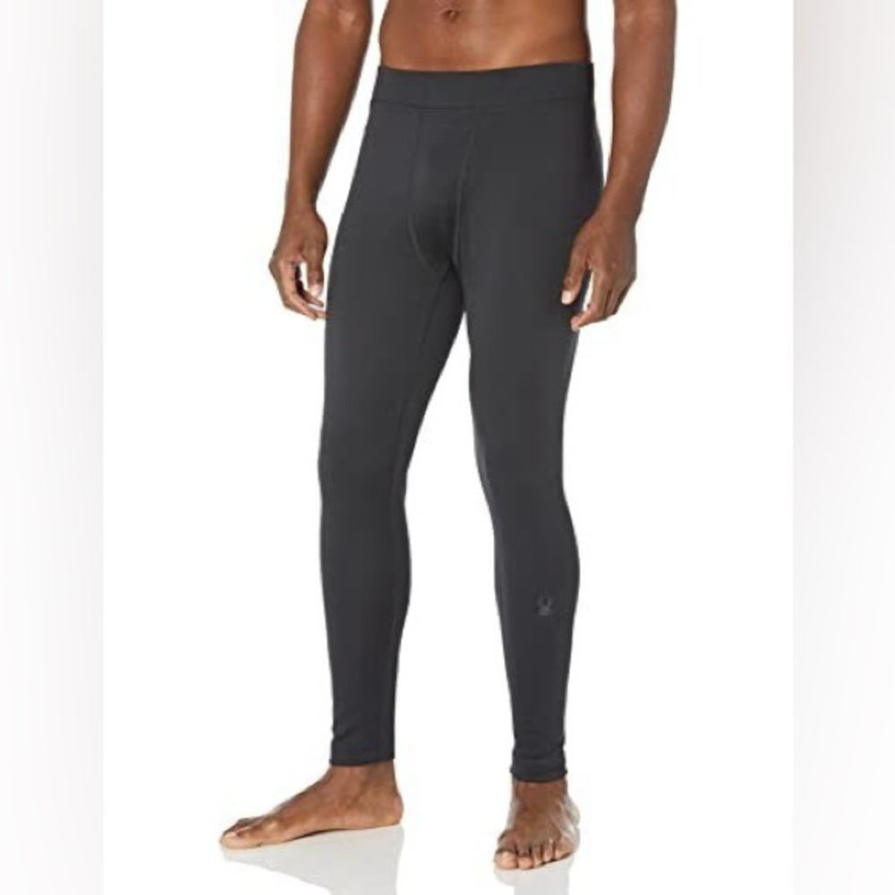 SPYDER men’s Black MIDWEIGHT BASE LAYER PANT